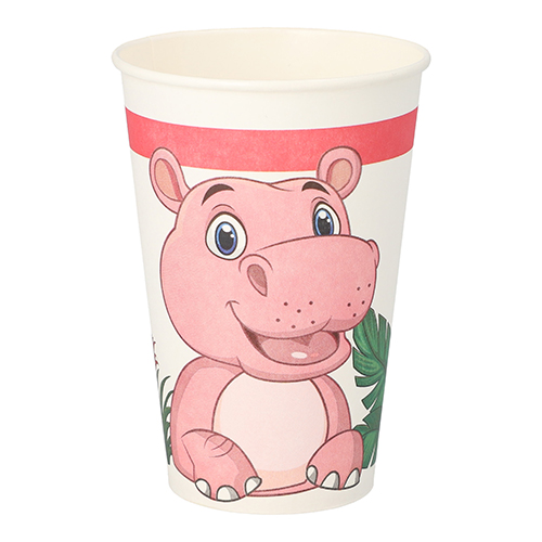 Trinkbecher, Pappe 0,2 l Ø 7 cm · 9,7 cm "Jungle"
