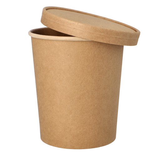 Suppenbecher, Pappe 940 ml Ø 11,5 cm · 13 cm braun