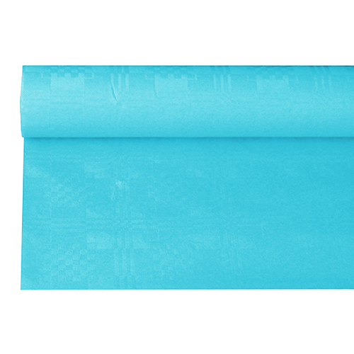 Papiertischtuch mit Damastprägung 6 m x 1,2 m türkis
