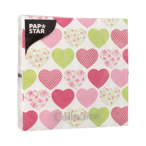 Servietten, 3-lagig 1/4-Falz 33 cm x 33 cm "Sweetheart"