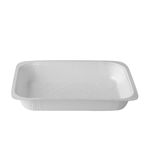 Siegelschalen, Pappe eckig 1200 ml 4,2 cm x 18,9 cm x 24,8 cm weiss