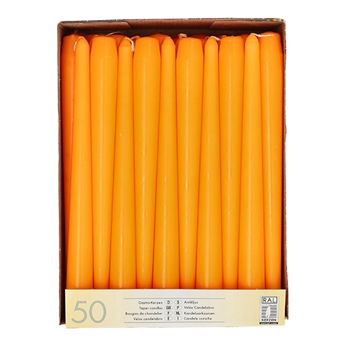 Leuchterkerzen Ø 2,2 cm · 25 cm orange