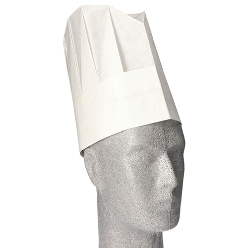 "WORK-INN/-PS" Kochmützen, Krepp 23 cm x 27,7 cm weiss "Provence" Größenverstellbar klein