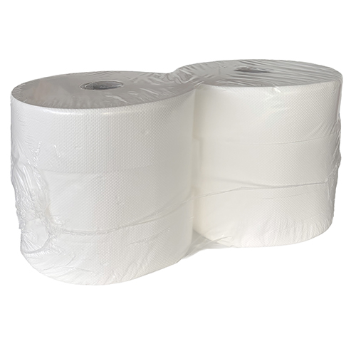 Rollen Toilettenpapier Zellulose Ø 27 cm · 350 m x 9 cm hochweiss Jumborolle 2-lagig