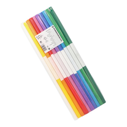 Krepp-Papier 2,5 m x 50 cm farbig sortiert wasserfest