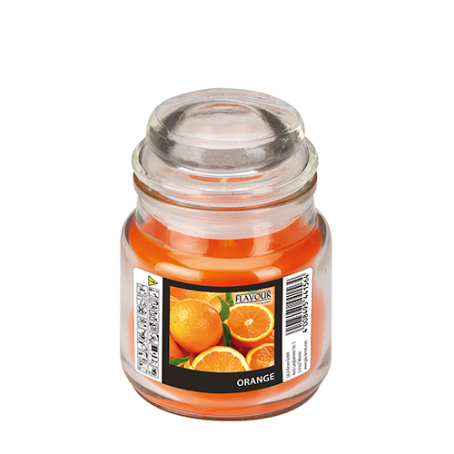 "GALA" Bonbonglas mit Wachsfüllung Ø 60 mm · 85 mm orange - Orange