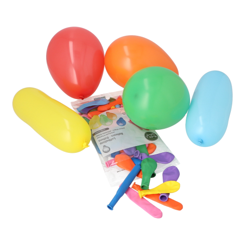Luftballons farbig sortiert "verschiedene Formen"