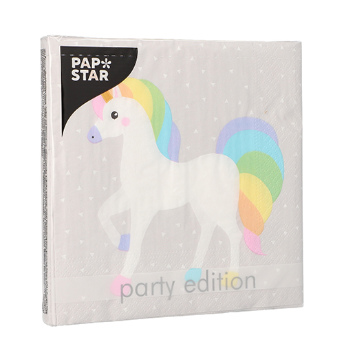 Servietten, 3-lagig 1/4-Falz 33 cm x 33 cm "Unicorn"