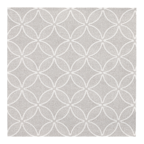 Servietten "ROYAL Collection" 1/4-Falz 40 cm x 40 cm grau "Circle Flowers"