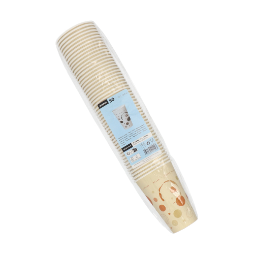Trinkbecher, Pappe "To Go" 0,3 l Ø 8 cm · 11,7 cm "Coffee Rings"