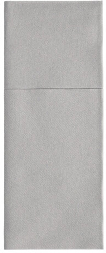Bestecktaschen, Airlaid 40 cm x 48 cm grau mit Besteckfalz