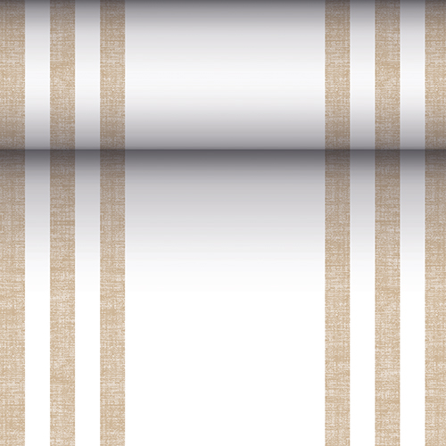 Tischläufer, stoffähnlich, PV-Tissue Mix "ROYAL Collection" 24 m x 40 cm sand "Lines"