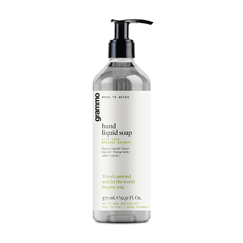 Flüssigseife "grammo" 370 ml mit biologischem Aloe Vera-Extrakt im Pumpspender