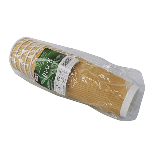 Trinkbecher, Pappe 0,4 l Ø 9 cm · 13,7 cm natur Ripple Wall