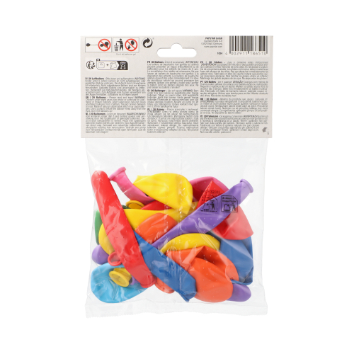 Luftballons farbig sortiert "verschiedene Formen"