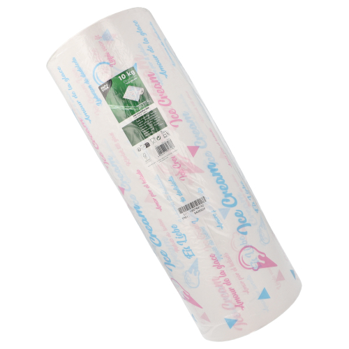 kg Einschlagpapiere Kraftpapier 570 m x 50 cm weiss "Icelove" Secare-Rolle