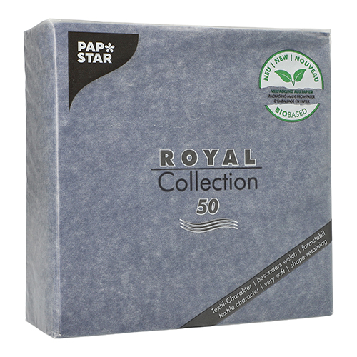 Servietten "ROYAL Collection" 1/4-Falz 40 cm x 40 cm dunkelblau in Papierverpackung