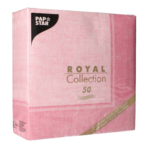 Servietten "ROYAL Collection" 1/4-Falz 40 cm x 40 cm rosa "Linum"