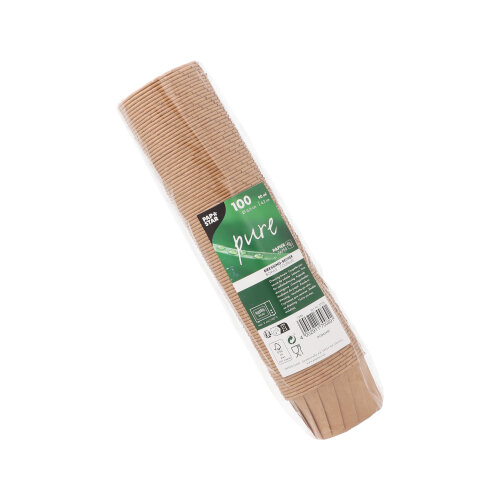 Dressingbecher, Papier "pure" 90 ml Ø 6,6 cm · 4,2 cm braun