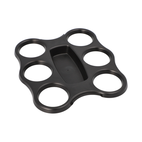 Becher-Trays, PS 22,4 cm x 24,4 cm x 2,4 cm schwarz für 6 Becher