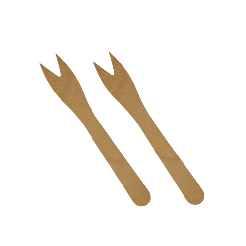 Snack-Gabeln, Holz "pure" 12,1 cm