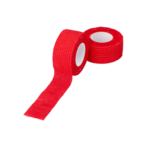Rollen Pflaster / Bandagen selbsthaftend 5 m x 2,5 cm rot