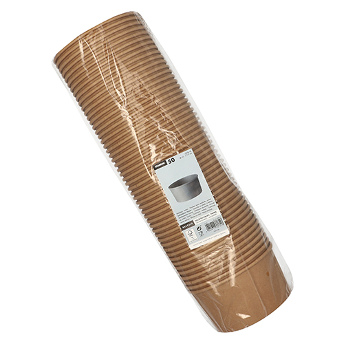 Salatschalen, Pappe rund 1000 ml Ø 15 cm · 7,5 cm braun