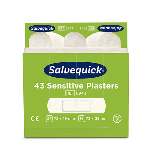 Set "Cederroth" Salvequick Sensitive Pflaster (43 Stück) weiss , Refill