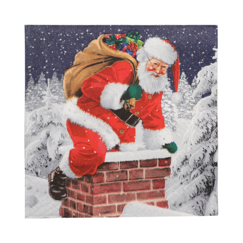 Servietten, 3-lagig 1/4-Falz 33 cm x 33 cm "Down the Chimney"