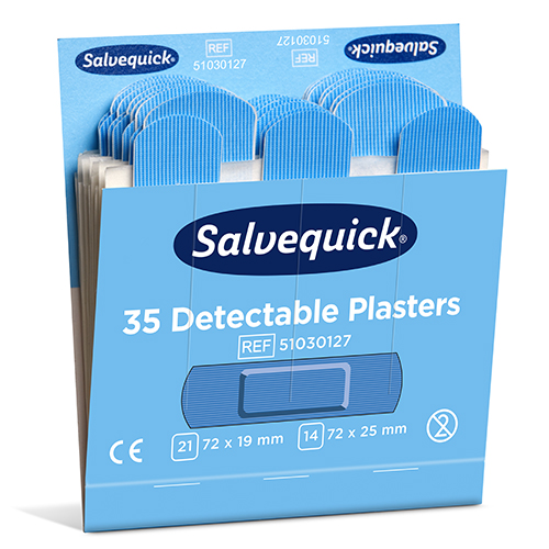 Set "Cederroth" Salvequick Detectable Pflaster (35 Stück) blau , Refill