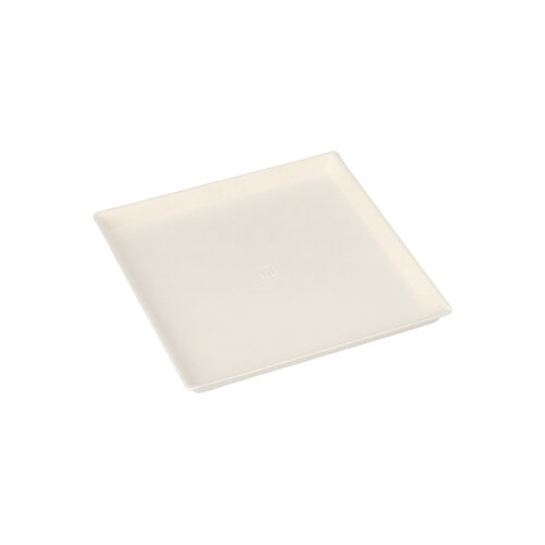 Teller Zuckerrohr "pure" eckig 12,5 cm x 12,5 cm x 1 cm weiss "Cella"