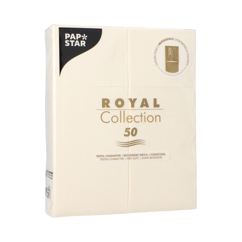 Servietten "ROYAL Collection" 40 cm x 30 cm champagner mit Besteckfalz