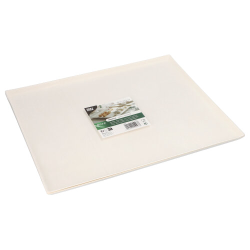 Servierplatten, Zuckerrohr "pure" eckig 32,5 cm x 26,5 cm x 1 cm weiss "Cella"