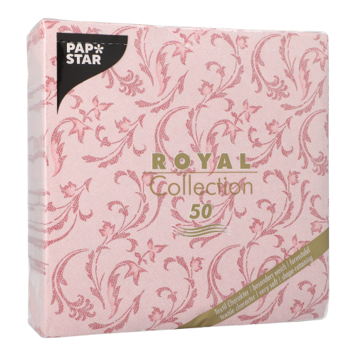 Servietten "ROYAL Collection" 1/4-Falz 40 cm x 40 cm bordeaux "Damascato"
