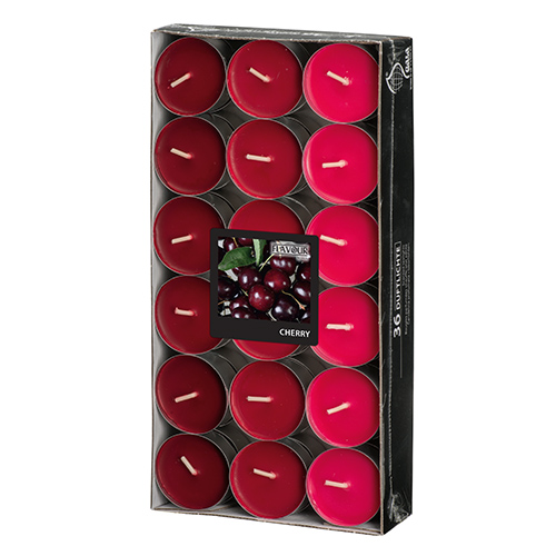"GALA" Duftlichte Ø 38 mm · 17 mm bordeaux - Cherry "Ton in Ton"
