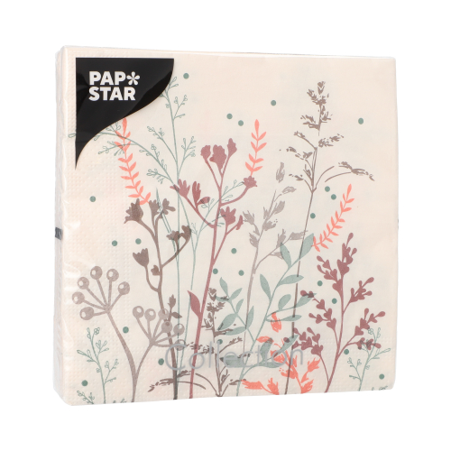 Servietten, 3-lagig 1/4-Falz 33 cm x 33 cm "Wild Grasses"