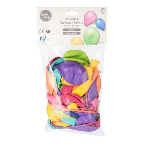Luftballons Ø 25 cm farbig sortiert "Trend"