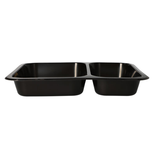 Mikrowellenschalen, PP 2-geteilt 866 ml 3,2 cm x 22,7 cm x 17,8 cm schwarz