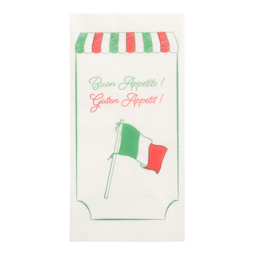 Servietten, 2-lagig 1/8-Falz 40 cm x 40 cm weiss "Italy"