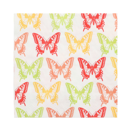 Servietten, 3-lagig 1/4-Falz 33 cm x 33 cm "Butterflies"
