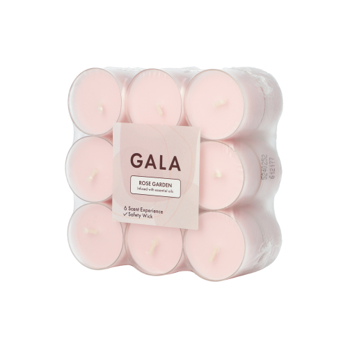 "GALA" Duftlichte Ø 38 mm · 24 mm rose - Rose Garden in Polycarbonathülle