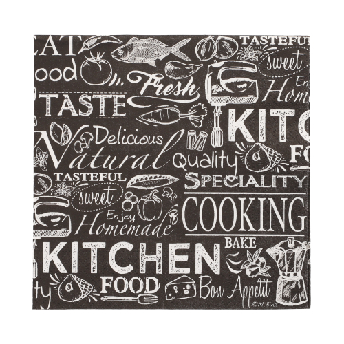Servietten, 3-lagig 1/4-Falz 33 cm x 33 cm "Kitchen"