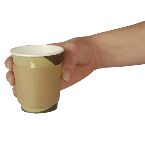Banderolen für Heißgetränkebecher "pure" Ø 7,3 cm · 5,8 cm braun