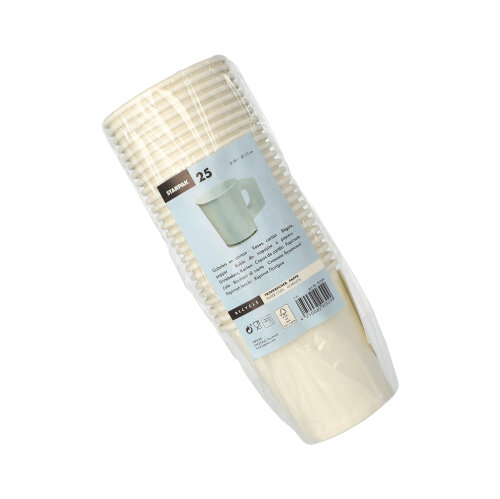 Trinkbecher mit Henkel, Pappe "To Go" 0,18 l Ø 7,3 cm · 7,8 cm weiss