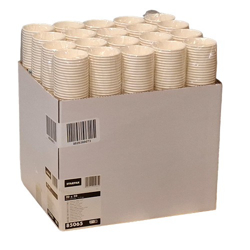 Trinkbecher, Pappe "To Go" 0,3 l Ø 8 cm · 11,7 cm weiss