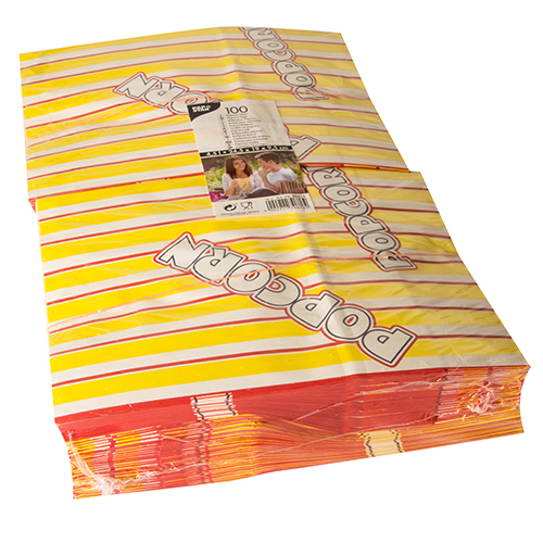 Popcorn Tüten, Pergament-Ersatz 4,5 l 24,5 cm x 19 cm x 9,5 cm "Popcorn" fettdicht