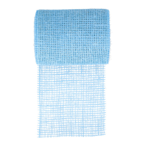 Dekoband Jute 10 m x 15 cm hellblau