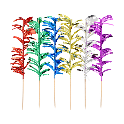 Deko-Picker 20 cm farbig sortiert "Palmblätter"