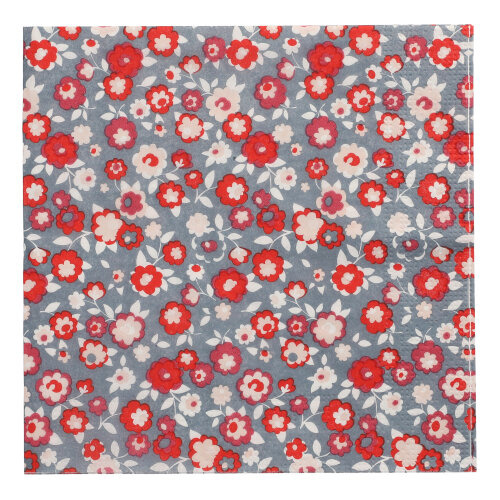 Servietten, 3-lagig 1/4-Falz 33 cm x 33 cm "Liberty Rouge"