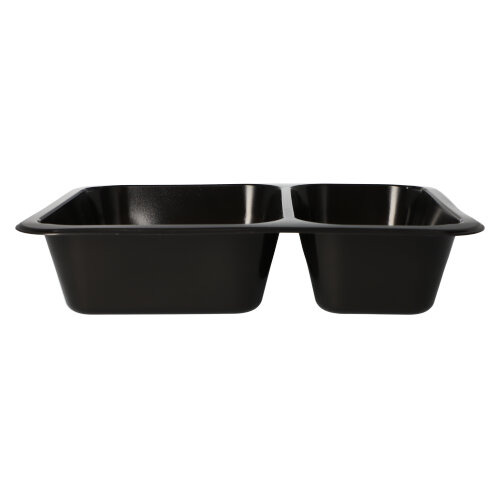 Mikrowellenschalen, PP 2-geteilt 1205 ml 4,9 cm x 22,7 cm x 17,8 cm schwarz